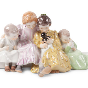 Appraisal: A Meissen Porcelain Figural Groupof Four Children by Konrad Hentschel