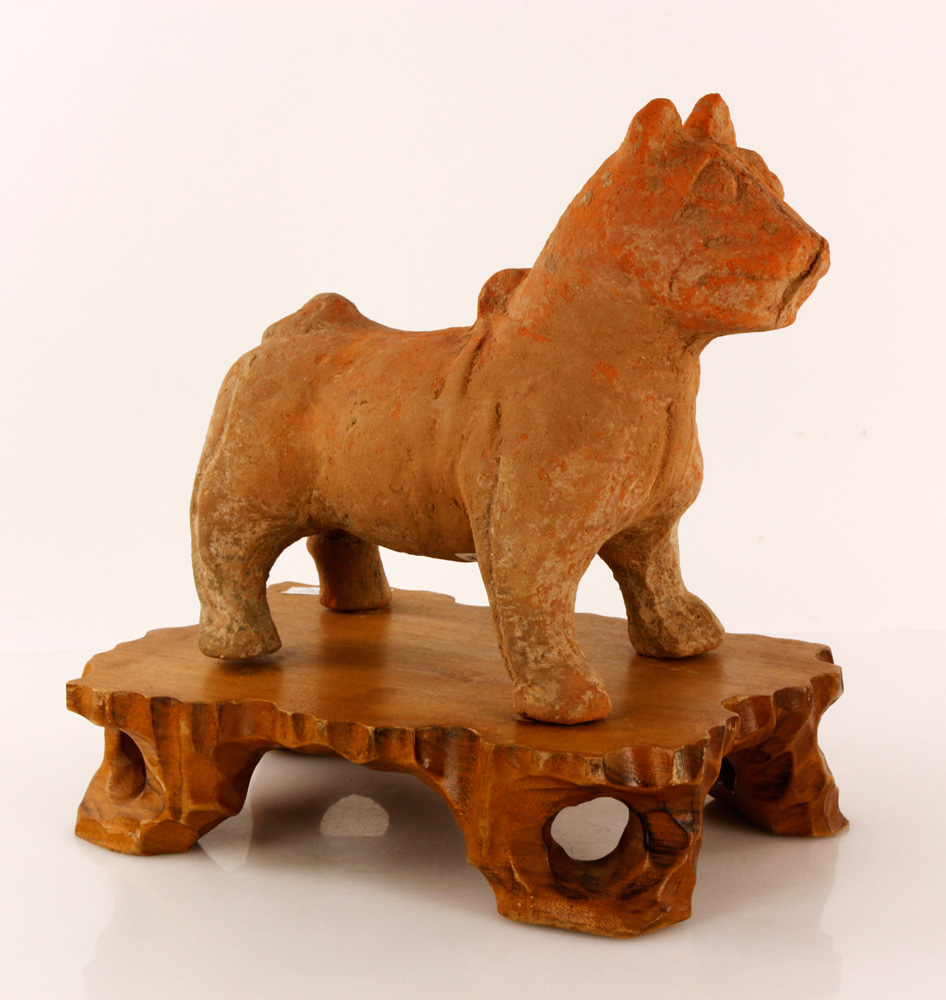 Appraisal: - Han Dynasty Terracotta Pottery Dog Terracotta pottery dog China