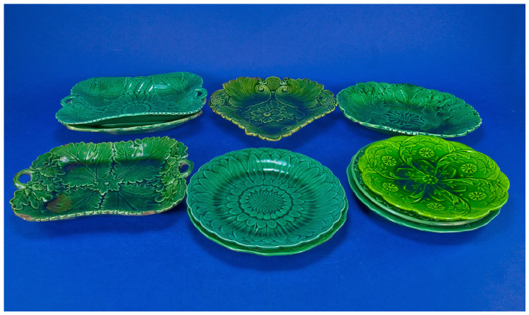 Appraisal: Collection of Wedgwood Plates jade with leaf design