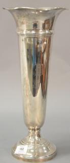 Appraisal: Large sterling silver weighted vase ht Large sterling silver weighted