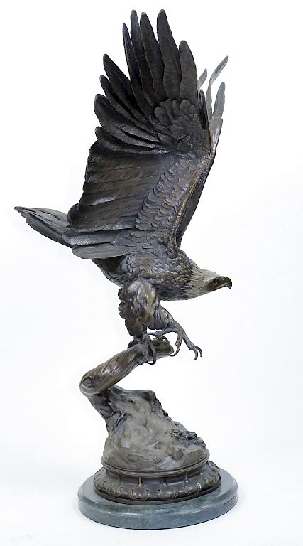 Appraisal: Jules Moigniez - Eagle Bronze Sculpture After Jules Moigniez -