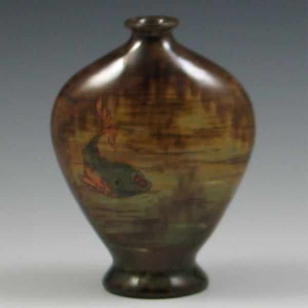 Appraisal: Weller Dickensware Vase marked with die impressed including artists hand