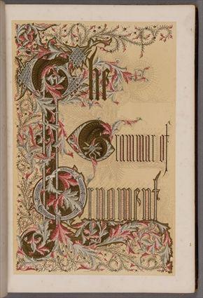 Appraisal: JONES OWEN THE GRAMMAR OF ORNAMENT London Quaritch Folio Chromolithograph