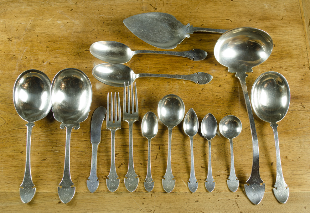 Appraisal: SHREVE COMPANY STERLING SILVER FLATWARE SET one hundred twenty-six pieces