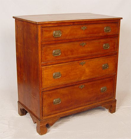 Appraisal: AMERICAN CHIPPENDALE CHEST OF DRAWERS LATE 'S - EARLY 'S