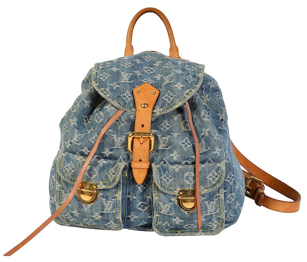 Appraisal: Louis Vuitton 'Sac A Dos' Denim Monogram Backpack 'Sac A