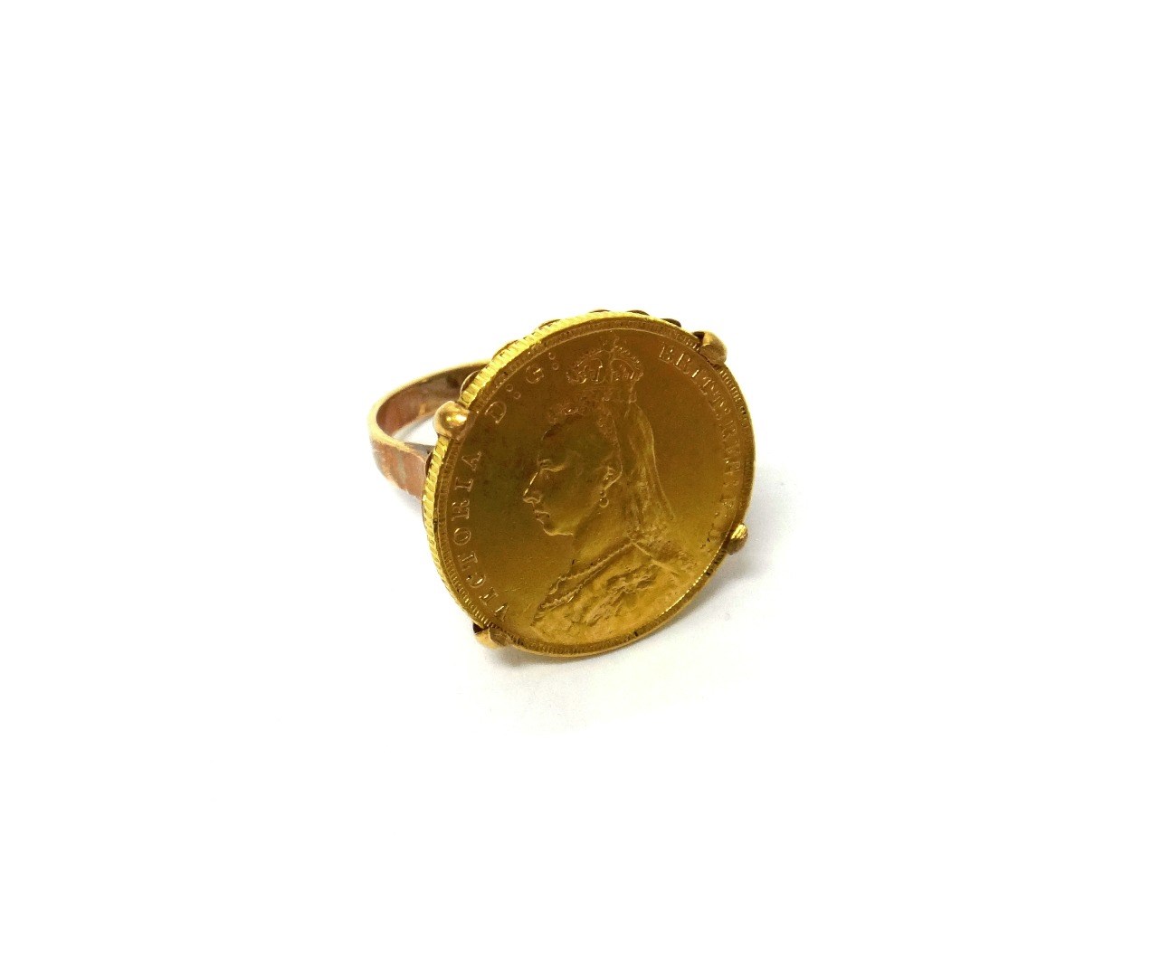 Appraisal: A Victoria Jubilee head sovereign in a gold mount as