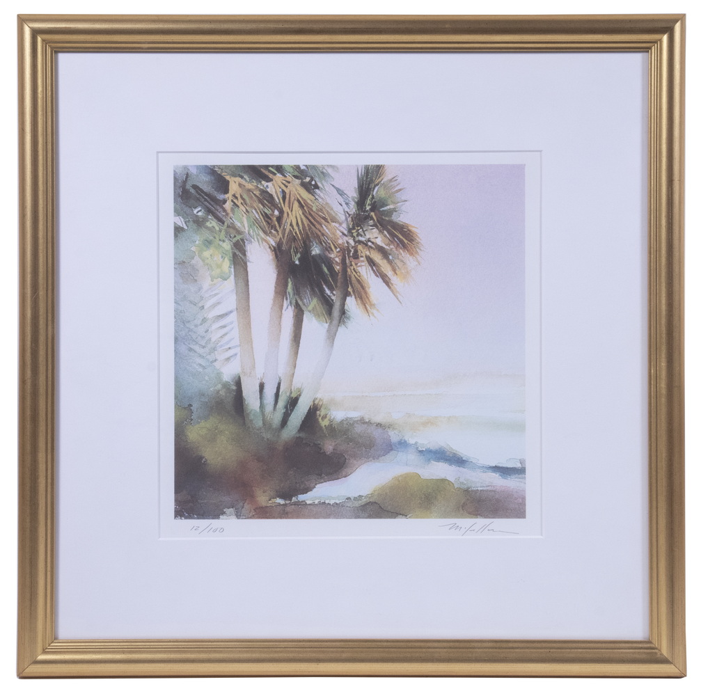 Appraisal: JOE MCFADDEN FL NY - Palm Trees limited edition offset