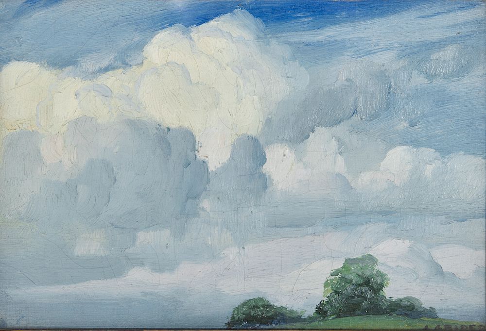 Appraisal: ARTHUR GROVER RIDER American - Landscape with Clouds ARTHUR GROVER