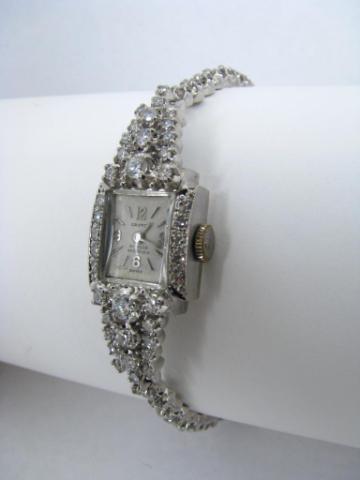 Appraisal: w white gold lady's Croton diamond dress watch with diamond