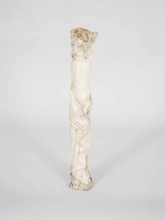 Appraisal: An early carved bone Standing Figure in A F