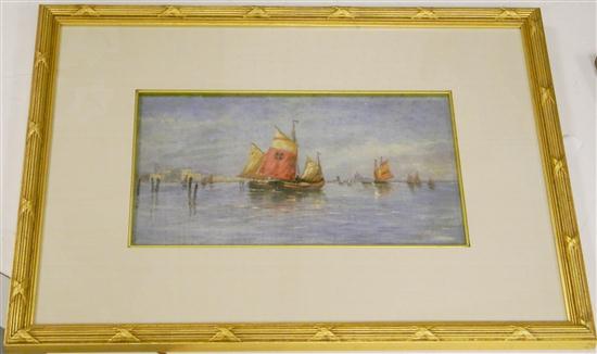 Appraisal: A S Taylor oil on canvas Venice water scene signed