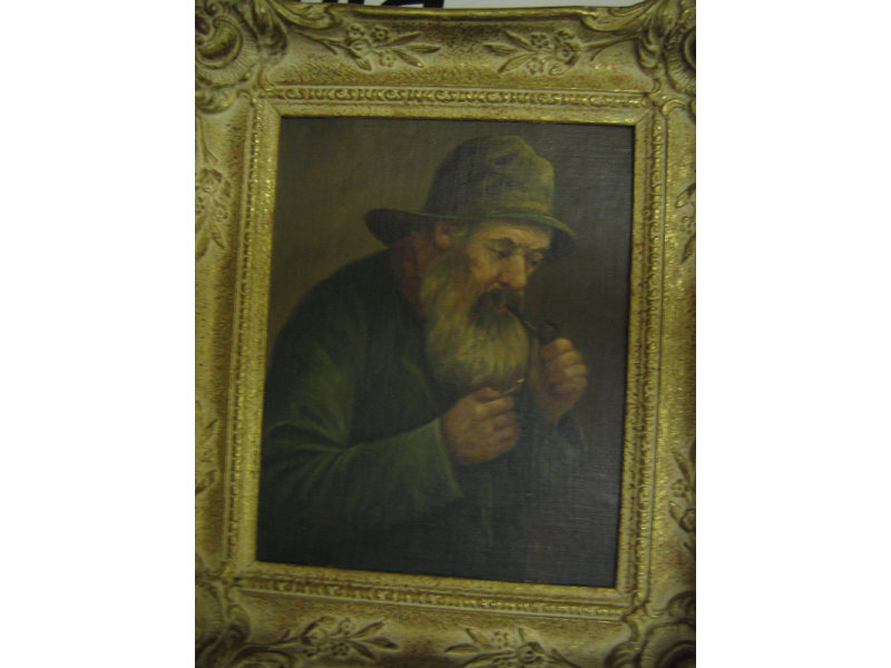 Appraisal: KROTTER TH CENTURY Portrait of a gentleman smoking a pipe