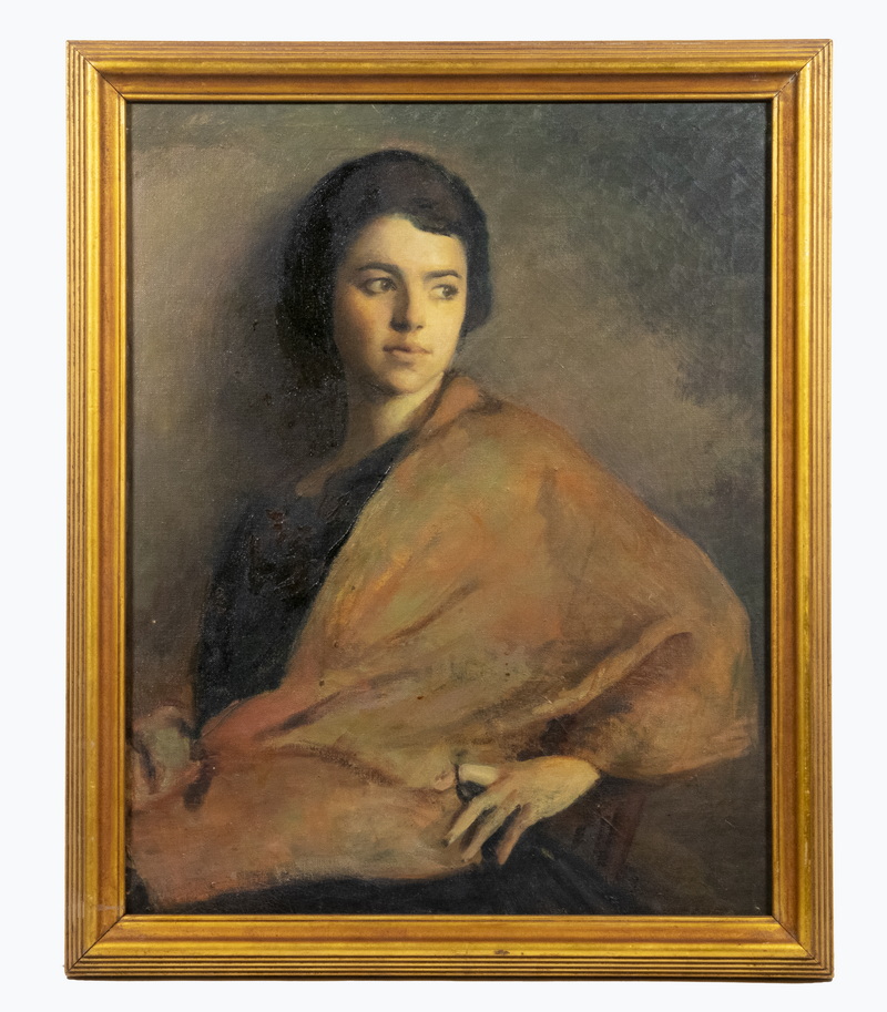 Appraisal: JESSIE CHENEY FAIRBANKS MA - Portrait of a Raven Haired