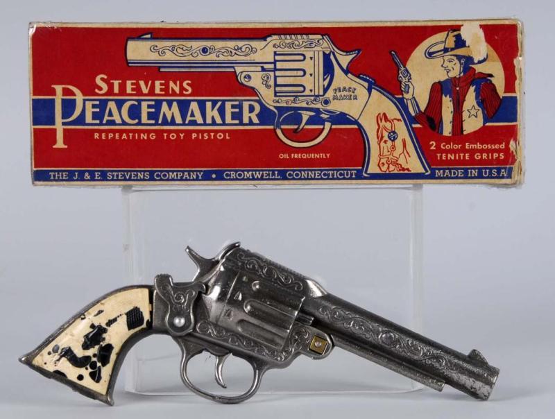 Appraisal: Stevens Peacemaker Cap Gun Description Grips are in very bad