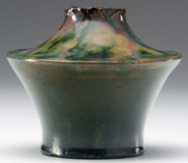 Appraisal: GEORGE OHR Fine squat vase with torn rim the shoulder