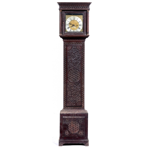 Appraisal: An English oak thirty hour longcase clock Thos Mawkes Chesterfield