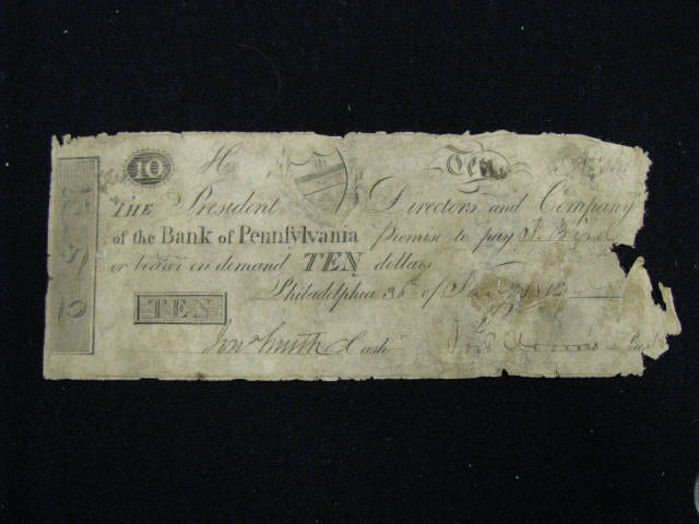 Appraisal: Scarce Pennsylvania Note circulated