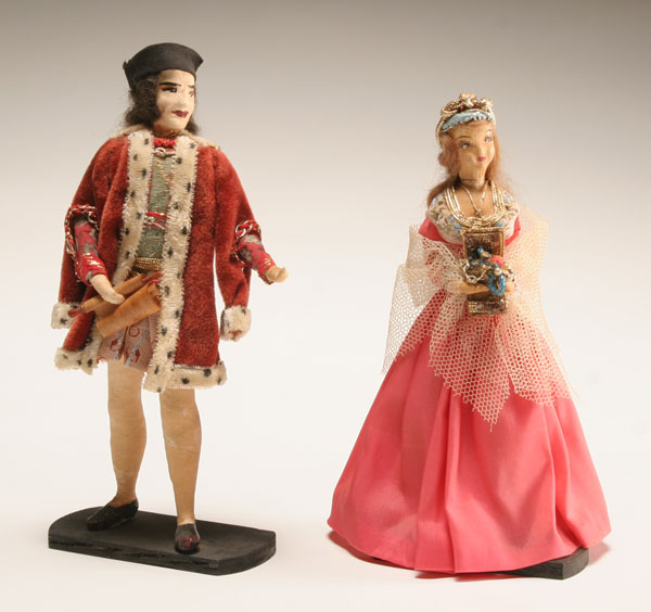 Appraisal: Bernard Ravca -Paris-New York- original hand made paper mache dolls