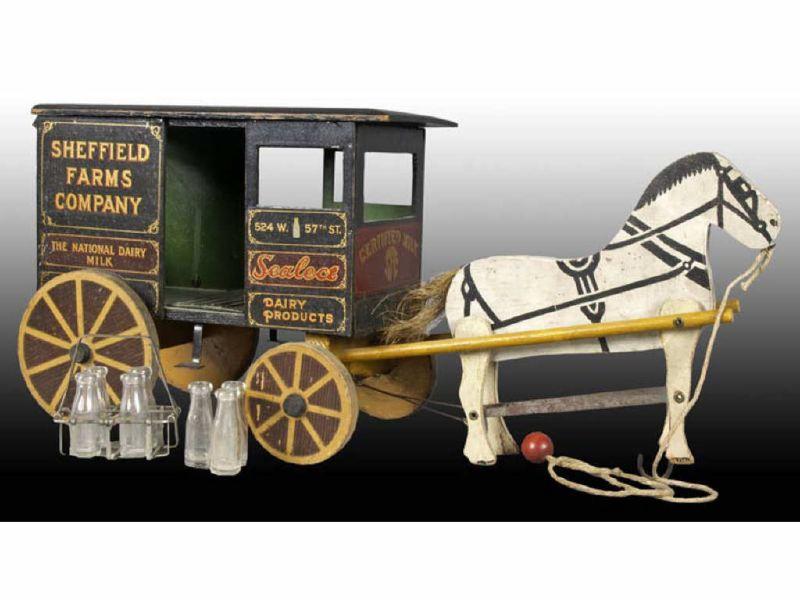 Appraisal: Gibbs Sheffield Farms Co Milk Wood Delivery Wagon Description ''