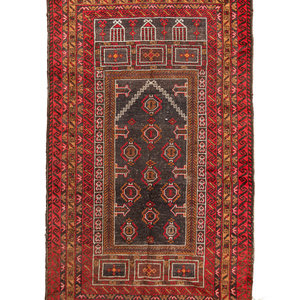 Appraisal: An Afghan Wool Rug First Half th Century feet inches