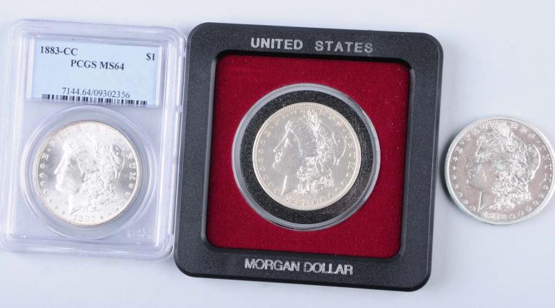 Appraisal: Lot Of Carson City Morgan Silver Dollars cc XF cc