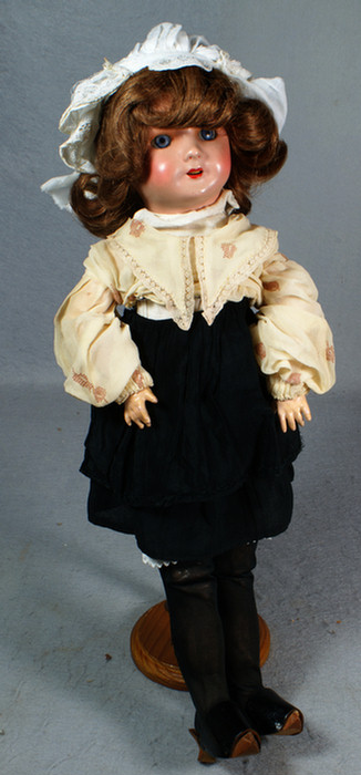 Appraisal: French composition jointed body doll Paris on neck French maid