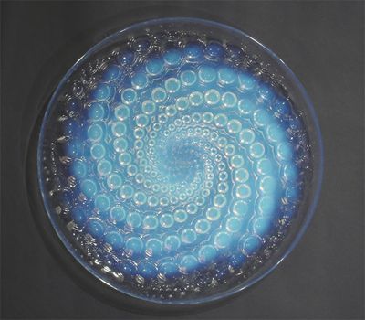 Appraisal: Volutes' a Lalique opalescent plate designed by Rene Lalique stencil