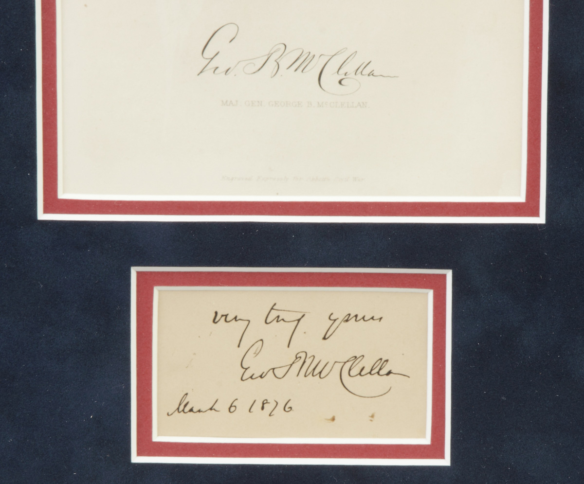 Appraisal: Group of Autographs George B McClellan Oliver O Howard Henry