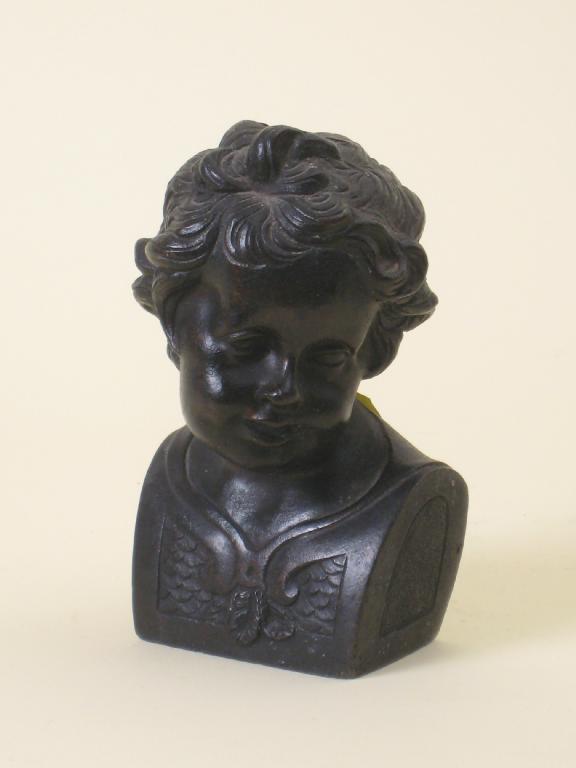 Appraisal: An antique bronze model of a Child's Head in high