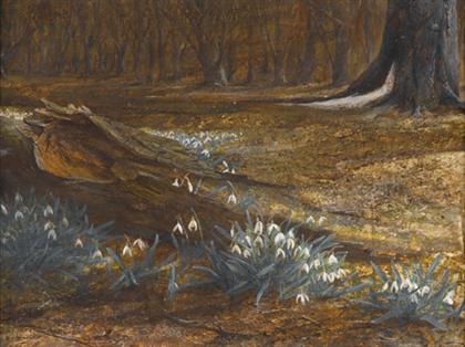 Appraisal: GEORGE WEYMOUTH american b SNOW DROPS Signed 'Weymouth' bottom right