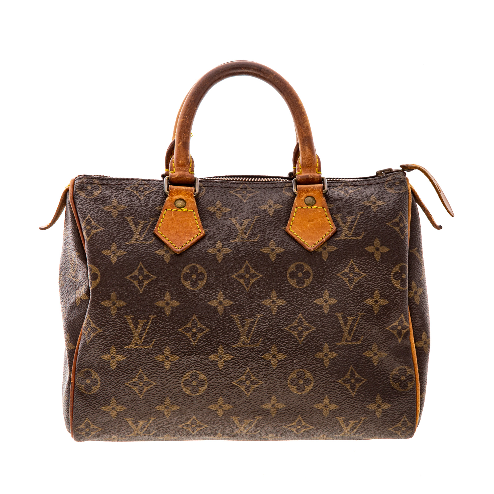 Appraisal: A LOUIS VUITTON SPEEDY A brown and tan Monogram coated