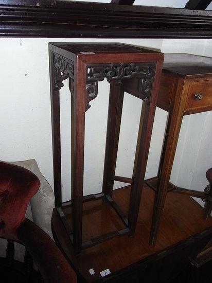 Appraisal: A CHINESE HARDWOOD STAND WITH SQUARE TOP