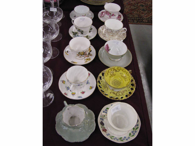 Appraisal: Collection of Different Cups Saucers includes bone china Adams ironstone