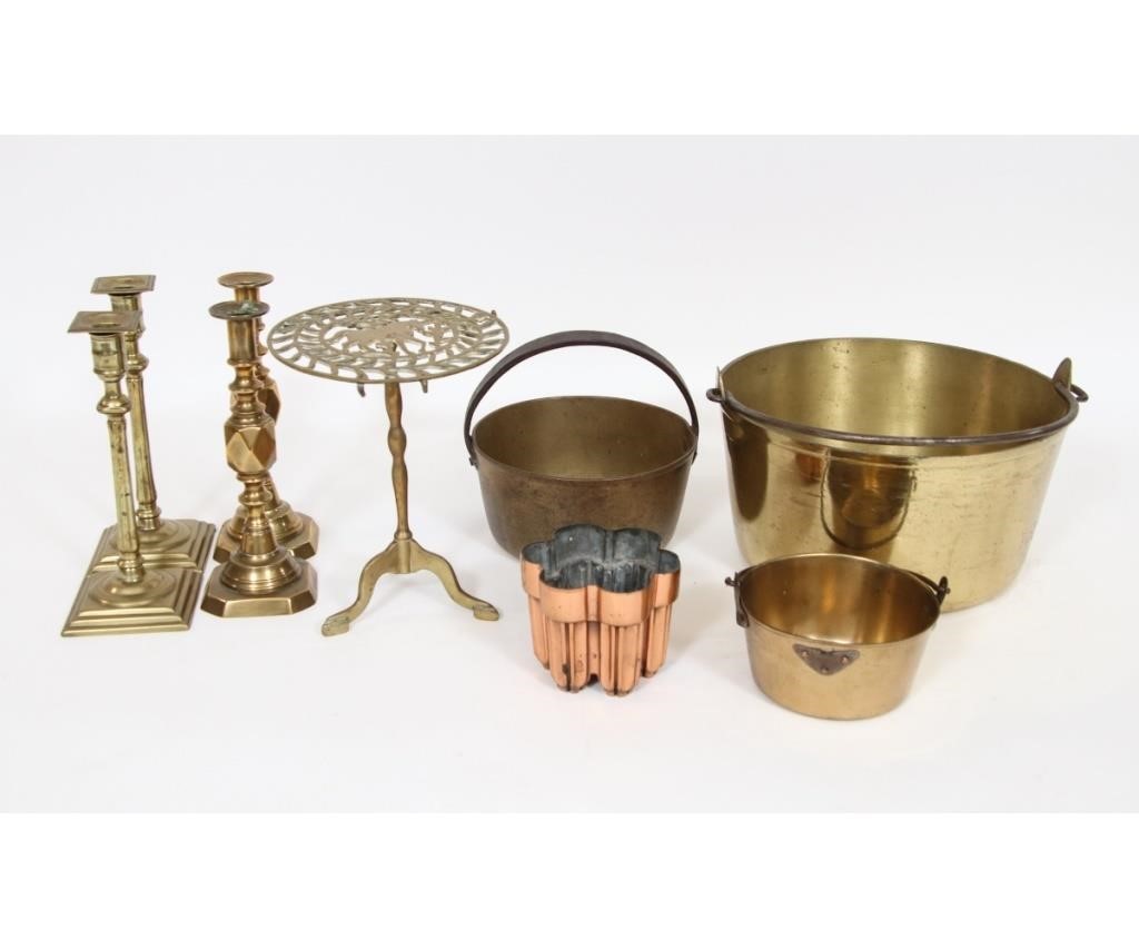 Appraisal: Brassware to include three pails largest h x dia together