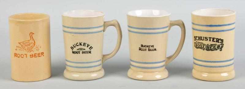 Appraisal: Lot of Assorted Stoneware Root Beer Mugs Circa to All