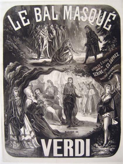 Appraisal: piece Lithographic Opera Poster Le Bal Masque Opera en Actes