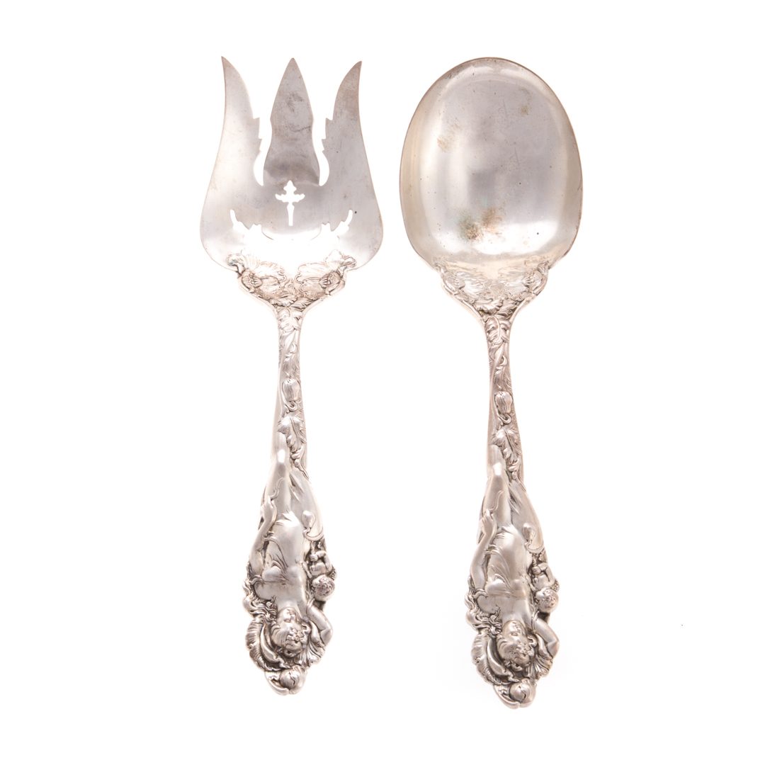 Appraisal: Reed Barton Love Disarmed sterling salad set sterling silver -piece