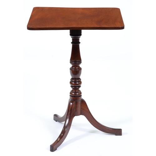 Appraisal: A Victorian mahogany tripod table the well figured square top