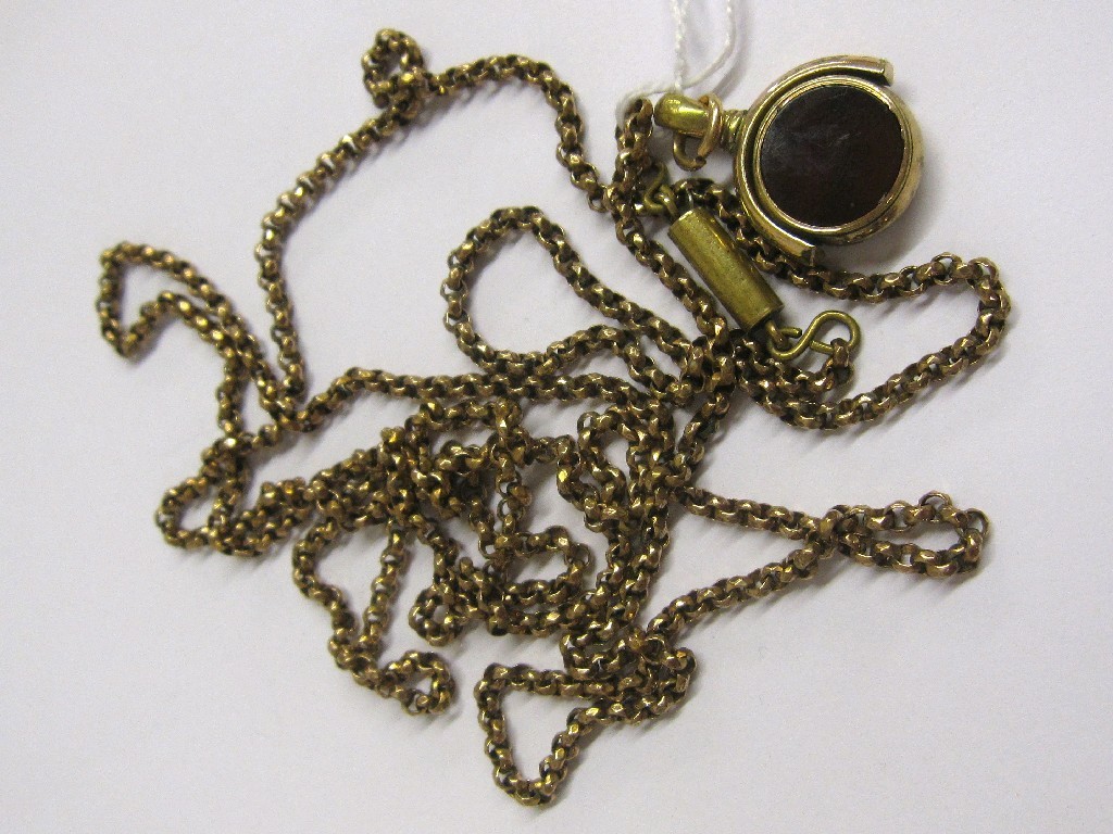 Appraisal: Victorian guard chain with revolving fob