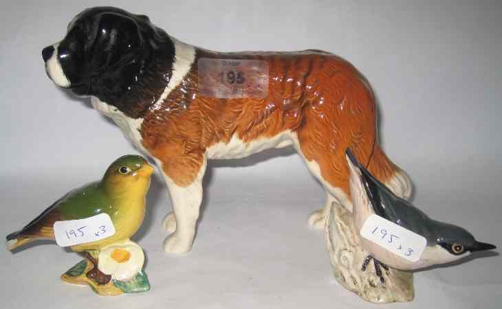 Appraisal: Beswick Model of St Bernard Dog and Beswick Nuthatch and