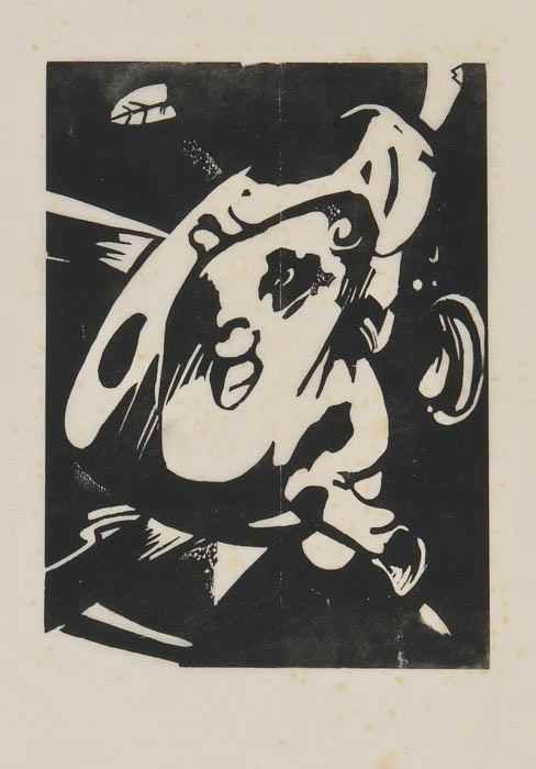 Appraisal: Franz Marc - Der Stier The Bull woodcut on thin