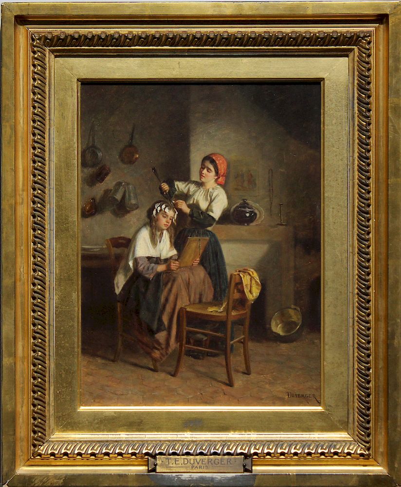 Appraisal: Theophile Emmanuel Duverger France - Theophile Emmanuel Duverger France -