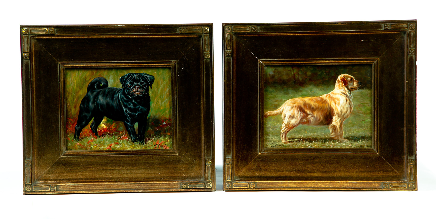 Appraisal: TWO FRAMED OILS ON BOARD BY L CASSIDY American th