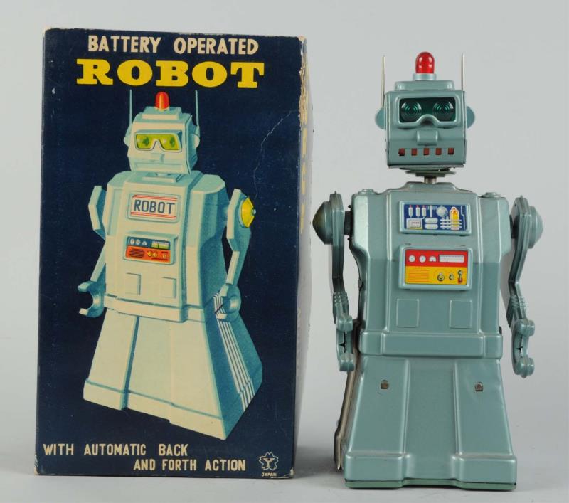 Appraisal: Japanese Tin Litho Directional Robot O B Battery - operated