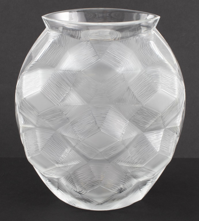 Appraisal: LALIQUE TORTUE CRYSTAL VASE Lalique Tortue crystal vase of ovoid