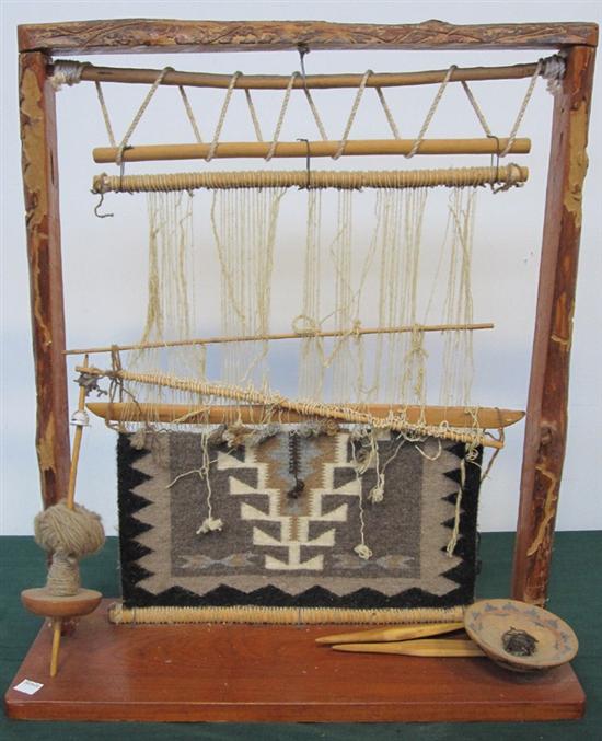 Appraisal: CLEVELAND KATHERINE MODEL OF A NAVAJO UPRIGHT LOOM WITH TWO