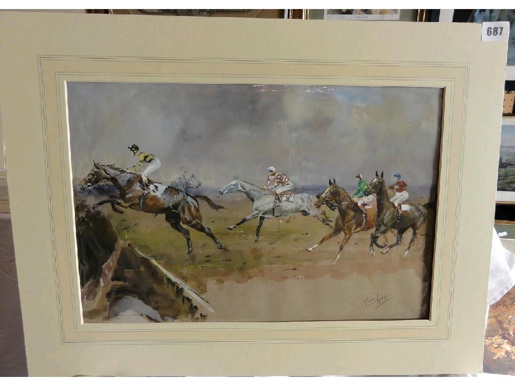 Appraisal: A watercolour and bodycolour painting by Michael Lyne showing a