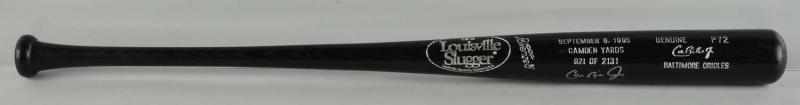 Appraisal: Cal Ripken Jr Commemorative Baseball Bat Description Number of a