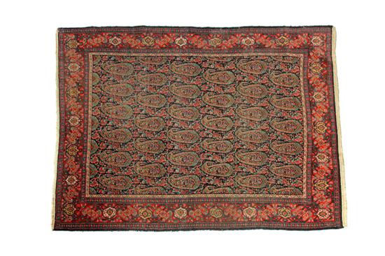 Appraisal: ORIENTAL RUG Senneh ca Bold design with red border and